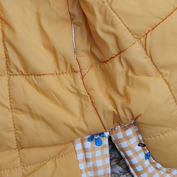 Zara Girls Lined Floral Raincoat Size 4-5 Years Yellow - Picture 6 of 6